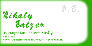 mihaly balzer business card